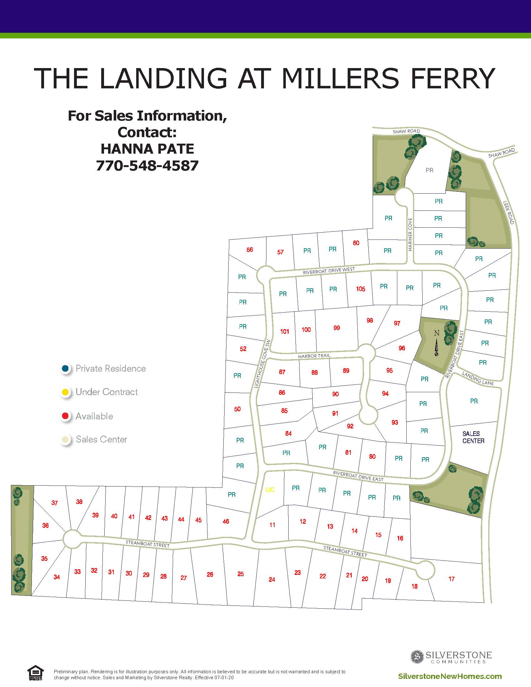 The Landing at Miller's Ferry Silverstone Communities