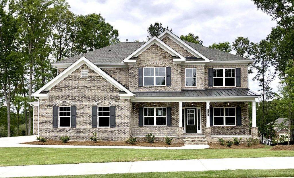 the exterior of a new home in conyers at centennial village