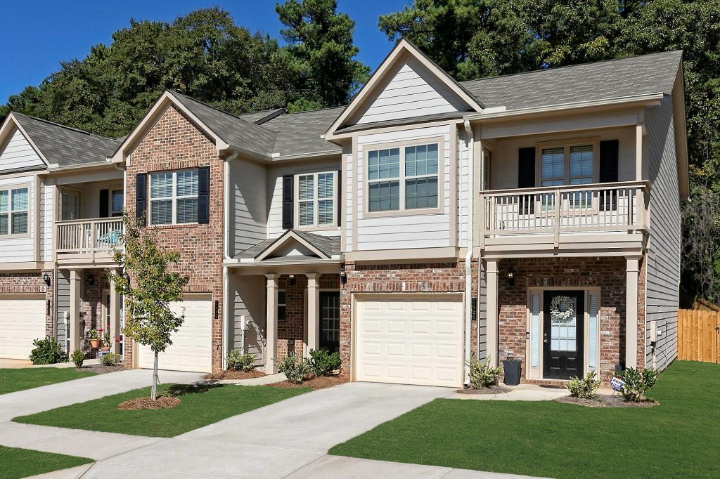 A townhome in a new homes community near Atlanta